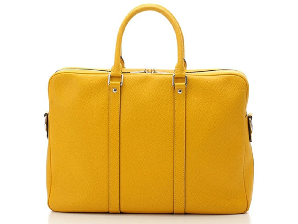 LOUIS VUITTON PDV Business Bag Taiga Leather Jaune